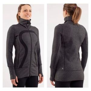 Lululemon In Stride Jacket 🔅 Coal Wee Strip 🔅 Size 10